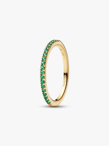Anillo Banda Verde Brillante