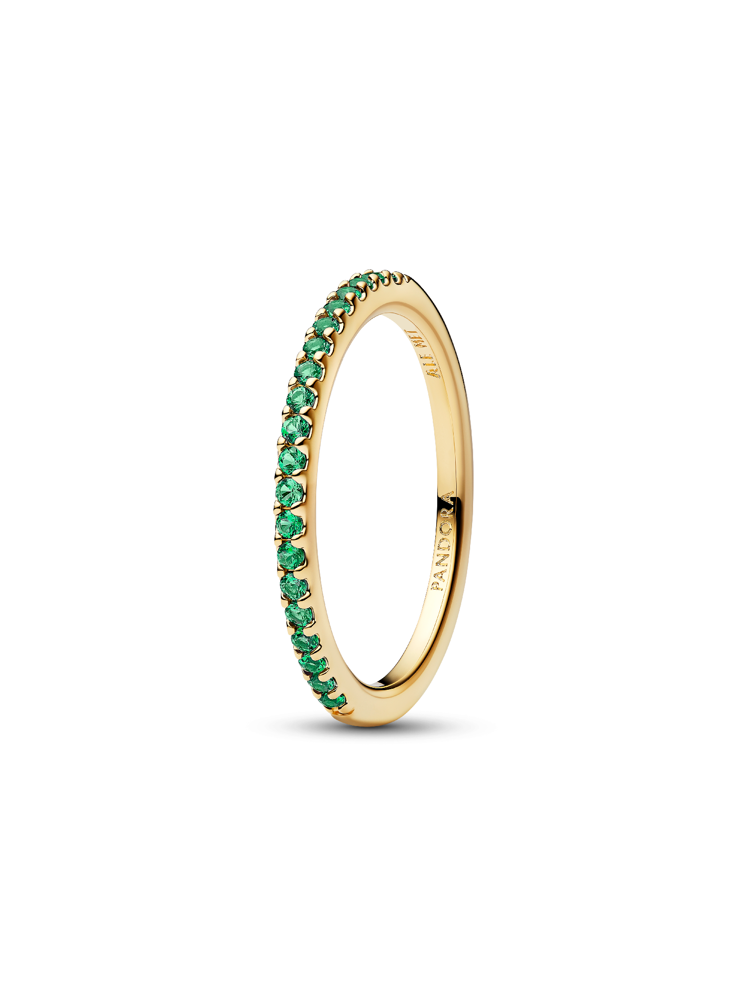 Anillo Banda Verde Brillante