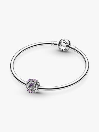 Charm Margarita Púrpura Filigrana