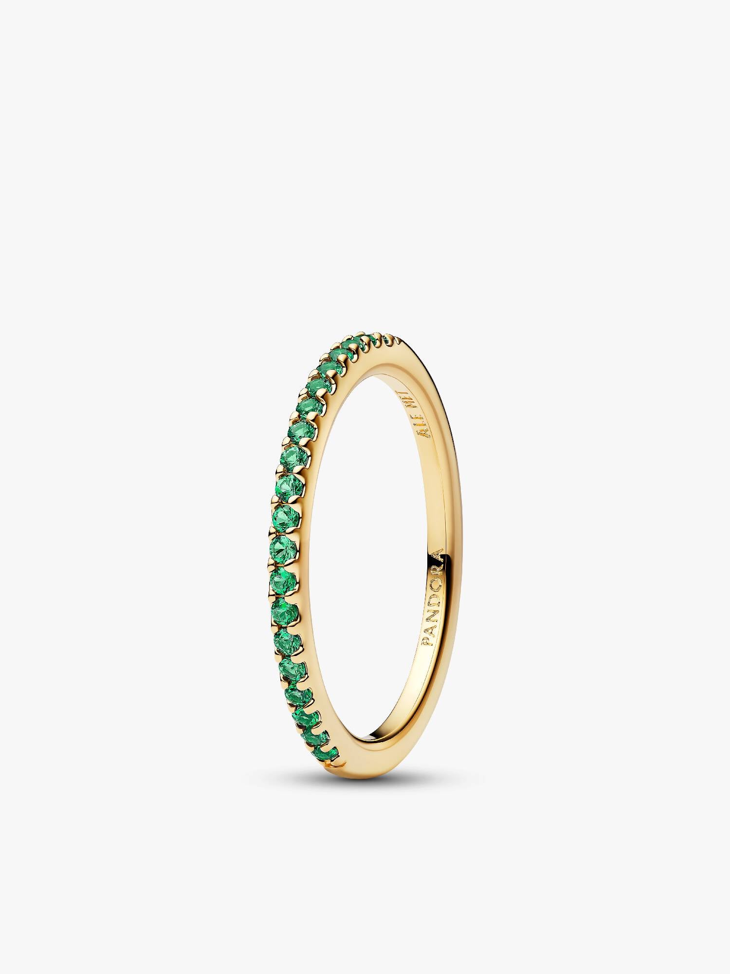 Anillo Banda Verde Brillante