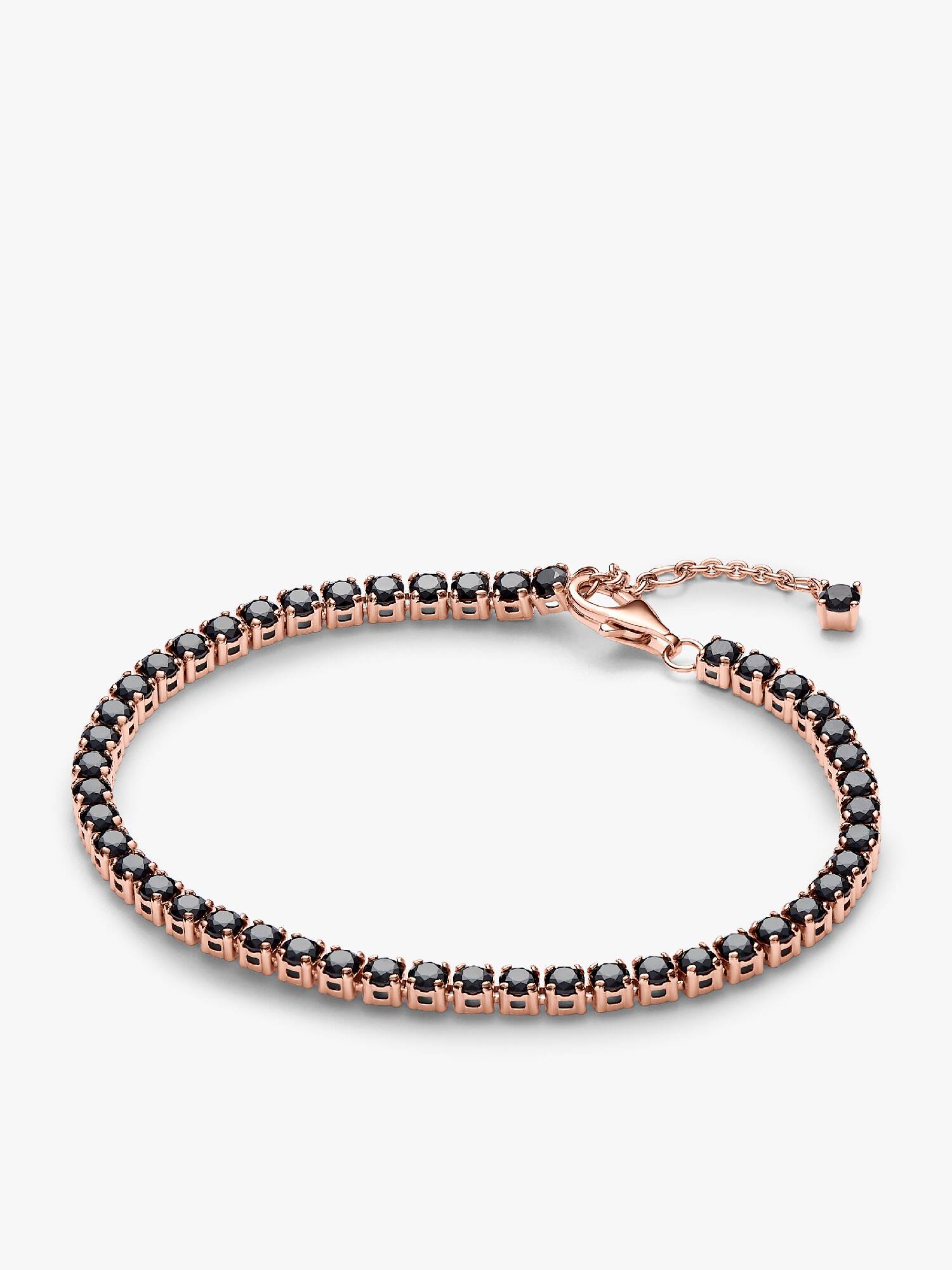 Pulsera de Tenis Brillante Negra