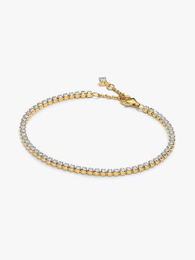Pulsera de Tenis Brillante con engaste a nivel