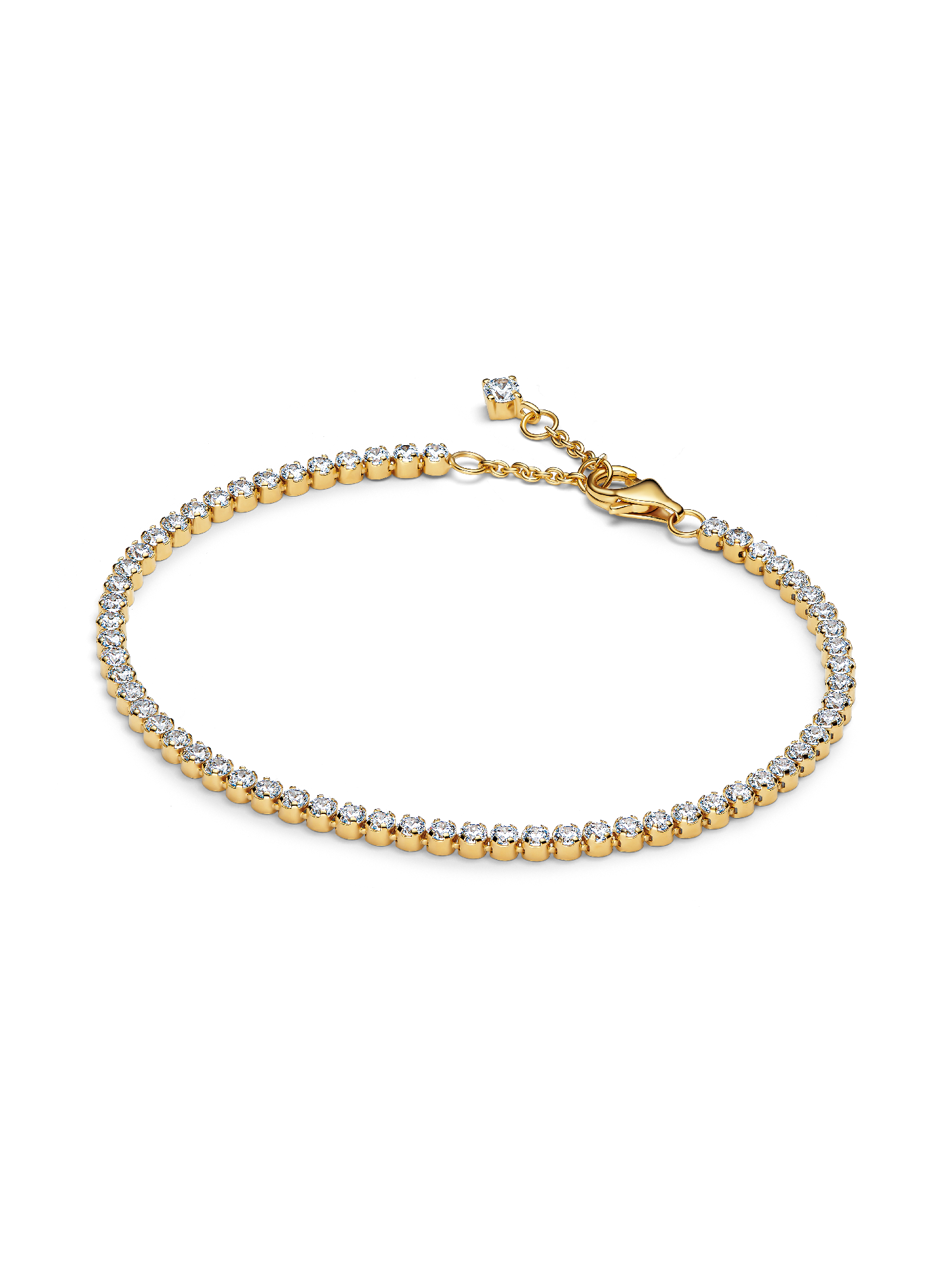 Pulsera de Tenis Brillante con engaste a nivel