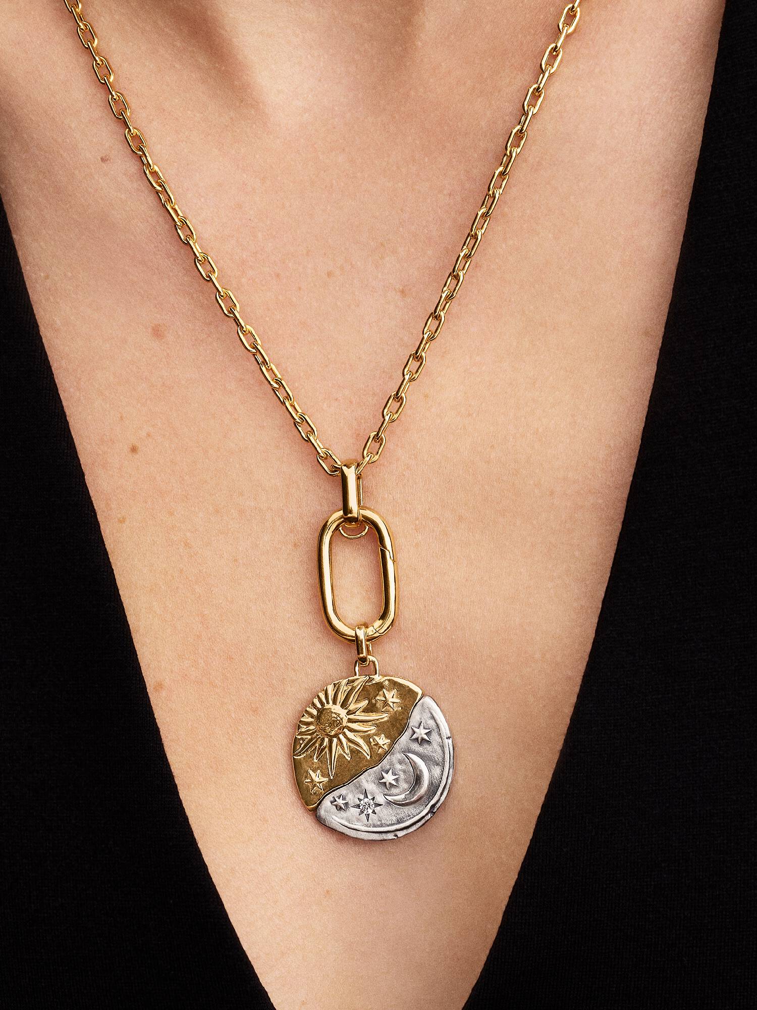 Charm Medallón XL Sol y Luna