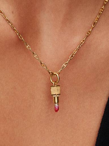 Charm Colgante Labios Rojos Llamativos de Pat McGrath