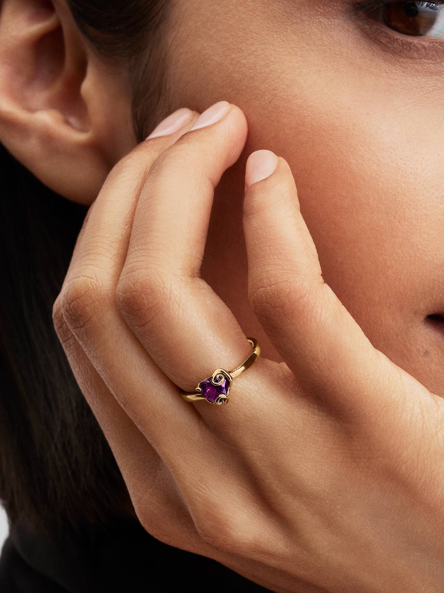 Anillo Corazón Morado Sally de Pesadilla antes de Navidad de Disney