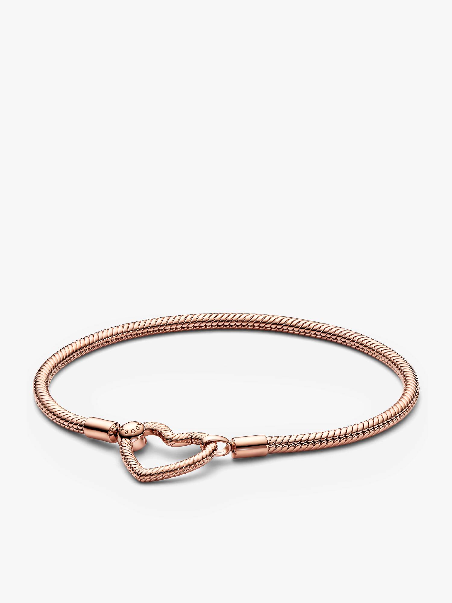 Pulsera Pandora Moments Cadena de Serpiente Cierre Corazón