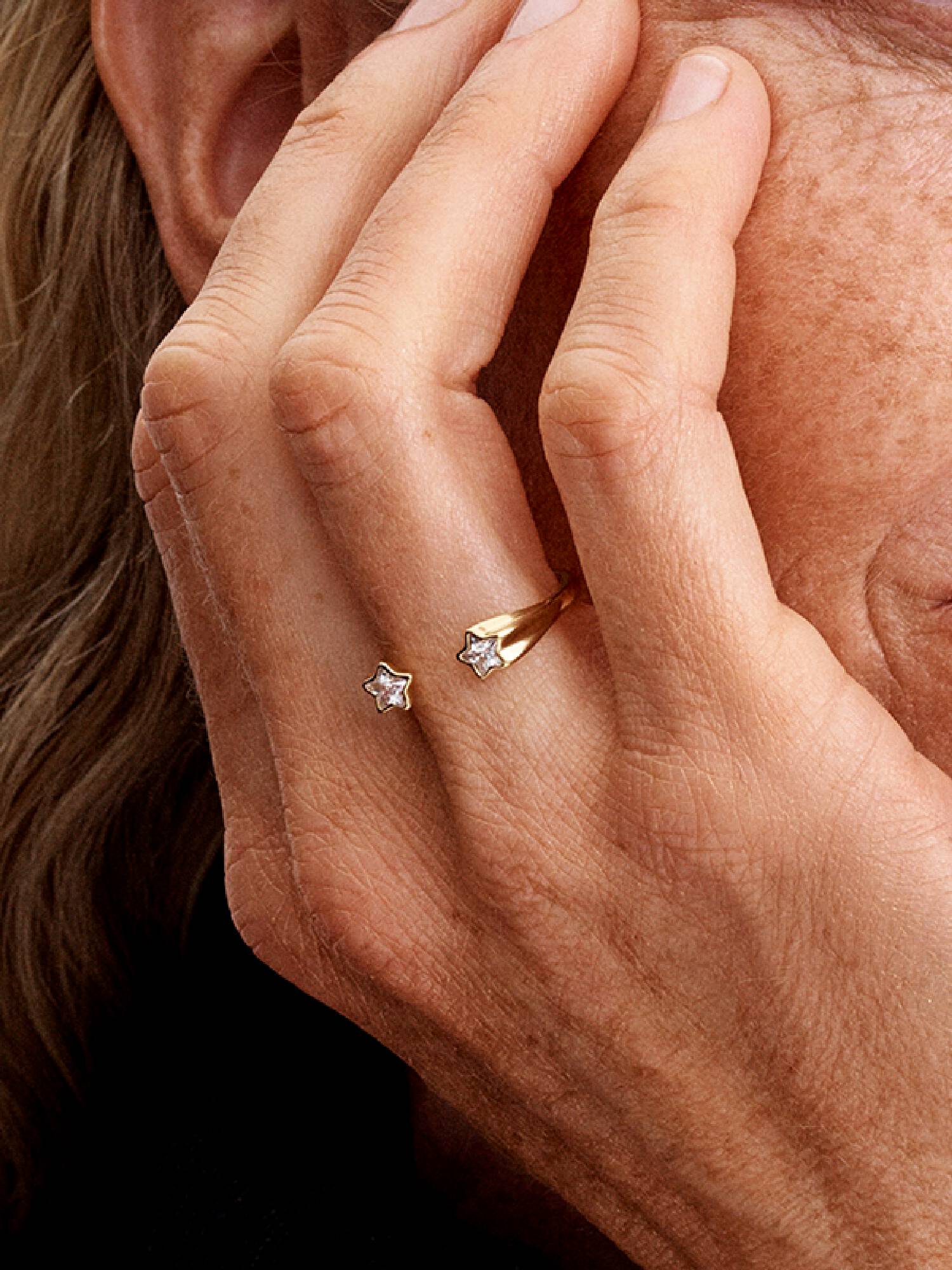 Anillo Abierto Estrellas Fugaces