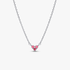 Collar Corazón Rosa Triple Gema Collar Corazón Rosa Triple Gema