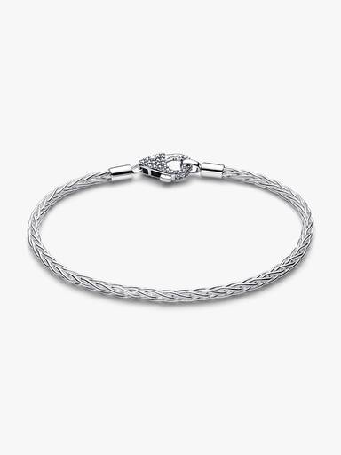 Pulsera Moments Cadena de Espiga con Cierre en Pavé