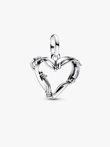 Charm de Medallón Corazón de Alambre