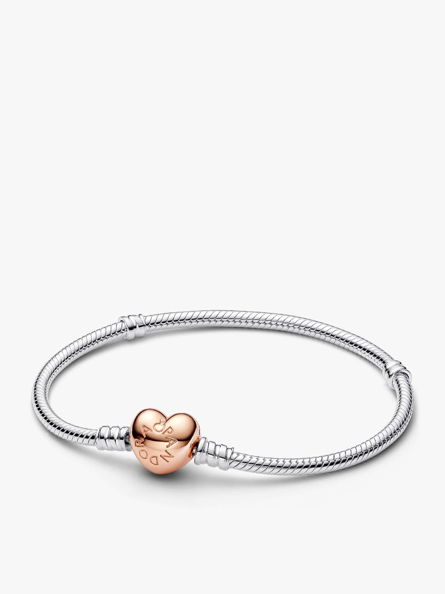 Pulsera Diseño Cadena de Serpiente y Corazón