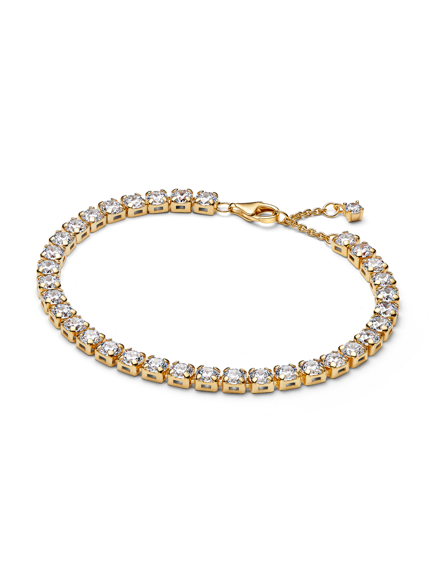 Pulsera de Tenis Ancha Brillante