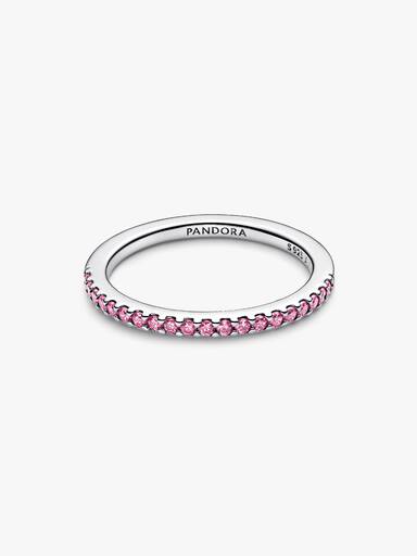 Anillo Banda Brillante Rosa