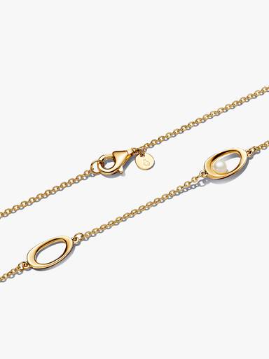 Collar Forma Orgánica y Perla Ovalada Cultivada de Agua Dulce