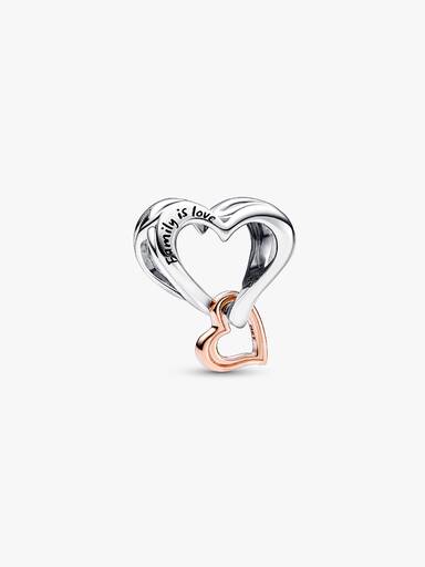 Charm Corazón Infinito de Filigrana en Dos Tonos