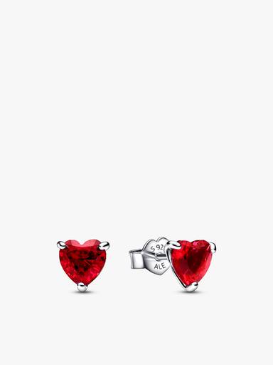 Conjunto de Regalo Collar, Pendientes y Anillo Corazón Rojo