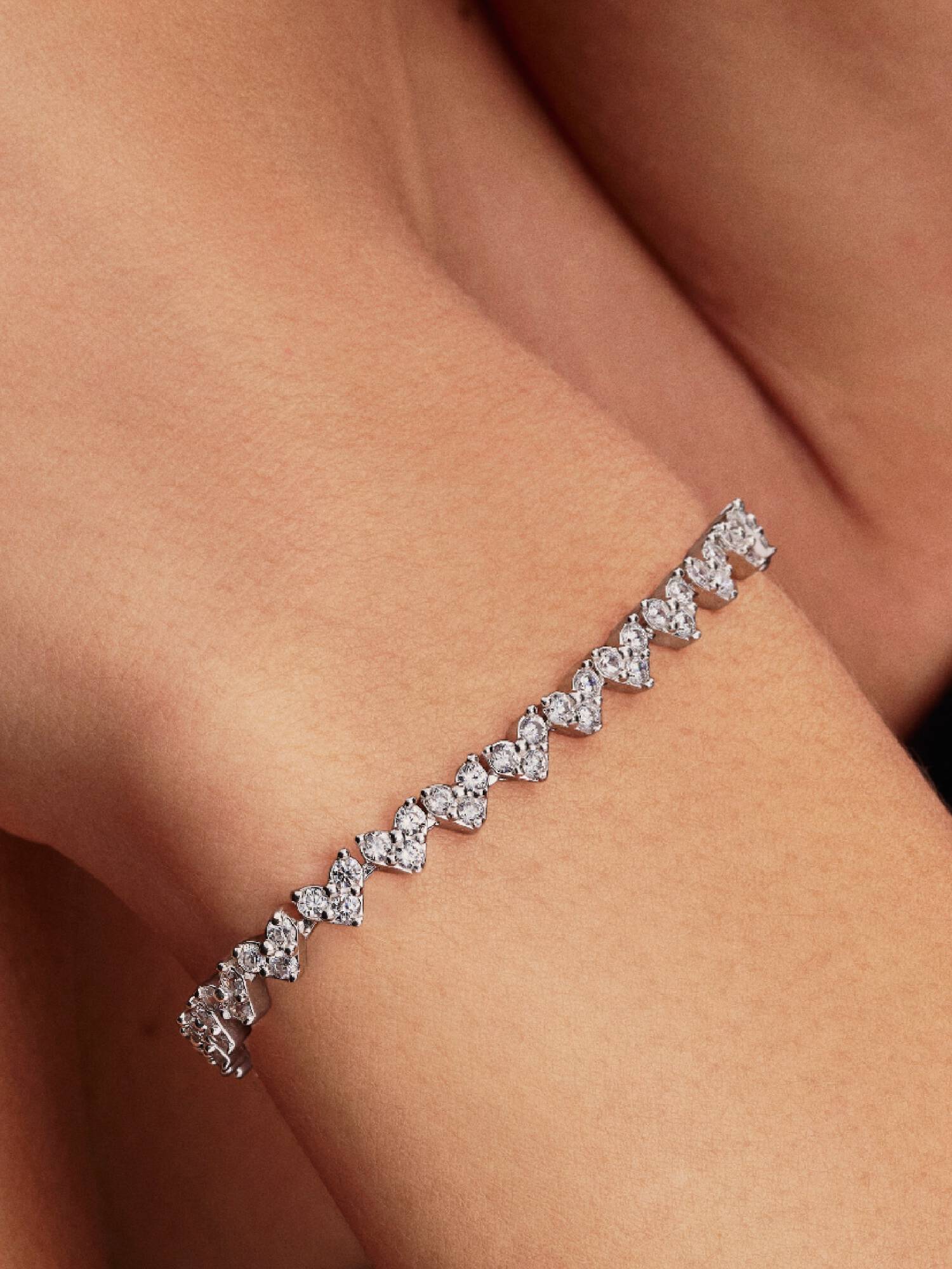 Pulsera Corazón Triple Gemas