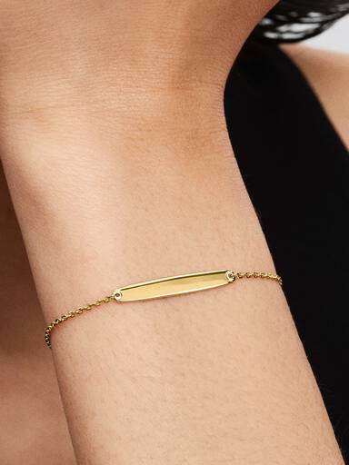 Pulsera de Cadena Barra Grabable