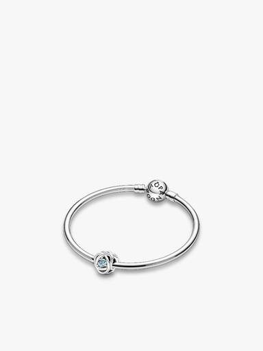 March Birthstone Eternity Circle Bangle Gift Set