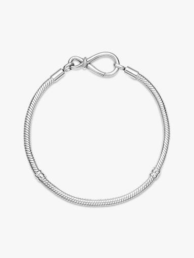 Pulsera Cadena de Serpiente Nudo Infinito