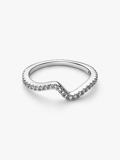 Anillo Onda Brillante