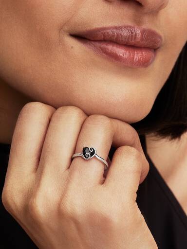 Anillo Corazón Negro Jack de Pesadilla antes de Navidad de Disney